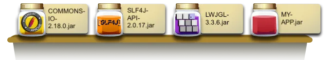 Shelf filled with open-source Jars