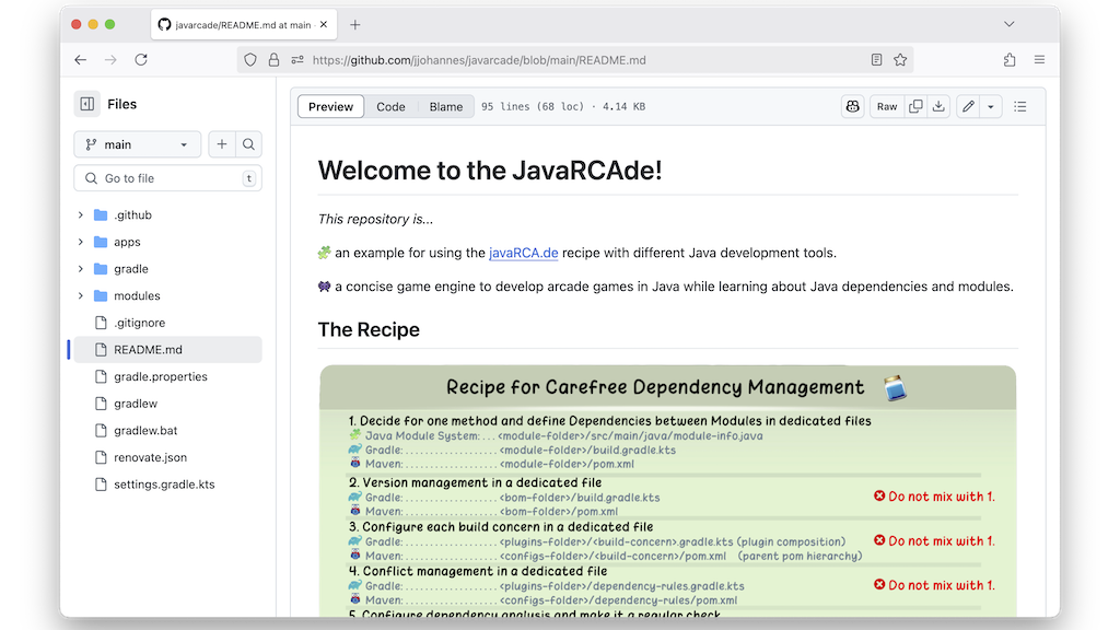 Explore the Javarcade game app example sources